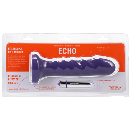 Tantus Silicone Echo Silicone Vibrator Midnight Purple